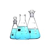 BQFLZY Flasche Set Labor Glaskolben Einzelne Mundflasche Chemische Experiment Ausrüstung Schulunterricht Werkzeuge Hochtemperaturbeständigkeit 250ml / 1000ml / 1000ml
