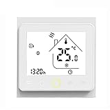 skrskr Smart Thermostat Intellight Temperaturregler 5A Wasser Fußbodenheizung für Zuhause Kein WLAN - Weiß