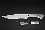 Rohling Messer Model 8 / 365mm Poliert Messerbau Messerstahl Messerklinge Klingenrohling Jagdmesser