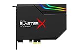 Creative Sound BlasterX AE-5 Plus SABRE32 Hochauflösende PCI-e-Gaming-Soundkarte und DAC mit 32-Bit / 384 kHz, Dolby Digital und DTS mit bis zu 122 dB Rauschabstand, RGB-Aurora-Beleuchtungssystem