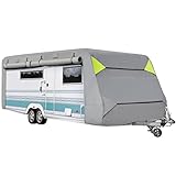 ONVAYA® Wohnwagen-Schutzhülle | Abdeckung fürs Wohnmobil | atmungsaktive Abdeckplane | Wind- und wetterfest 610 x 250 x 220
