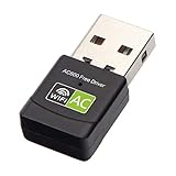 Free Driver USB WiFi Adapter for PC, 2.4G/5G Dual Band 600Mbps Mac USB Wireless Network Adapter, Wireless Network WiFi Dongle for Windows 10/8/7/XP