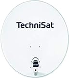 TechniSat TECHNITENNE 70 Satelliten-Schüssel für 4 Teilnehmer (70 cm digital Sat Anlage, Komplettset aus Antenne mit Masthalterung und Quattro-Switch-LNB), lichtgrau