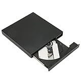 Asixxsix Externes DVD-Laufwerk, USB 2.0 CD-DVD-Brenner Hochgeschwindigkeitsübertragung Tragbarer ultradünner VCD-Brenner, Optisches CD-DVD-ROM-Laufwerk für Laptop Desktop Computer, Schwarz