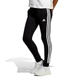 adidas Damen Essentials 3-Stripes Jogginghosen, Black/White, M