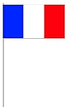 DH-Konzept 10 Fähnchen * Frankreich * als Deko für Mottoparty oder Länder-Party // Flaggen Fahnen Papierfahnen Flag France rot Weiss blau