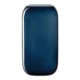 Leonardo Milano, Blumenvase aus blau gefärbtem Glas, handgefertigte Glasvase in modernem Design, Höhe: 28 cm, Breite 15 cm, 1 Stück, 041668