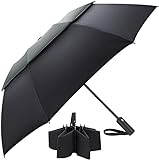 Regenschirm Sturmfest, VUTEEHY Taschenschirm mit 16 Rippen, Winddichter, Klein, Doppeltem Baldachin Regenschirm mit Automatisches Öffnen/Schließen für Herren, Damen
