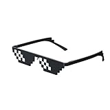 Lorigun Thug Life Sonnenbrillen pixelig Mosaik Brille Party Brille MLG Shades (12 Pixel)