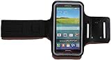 Fitness Sportarmband kompatibel für Sony Xperia 10/5 / Z1 / Z2 / Z3 / Z5 Armband Handy Telefon Halter für Workout, Joggen, Laufen Hülle Tasche Blank Groß Schwarz