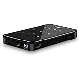 OKMJ Mini Smart DLP Pocket Projector, WiFi Bluetooth-Projektor, Full HD 4K 1080p 3000lm, drahtloser Multimedia-tragbarer Projektor, Home Cinema Tragbare LED-Video-Projector