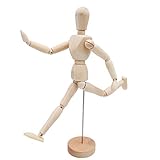 WINSDL Holz Figur Gliederpuppe, Modell Holzpuppe für Skizze Home Office Schreibtisch Dekoration Kinderspielzeug Geschenk (33x6.7cm)