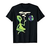 Stoner Alien Smoking Joint Weed Lustiges Marihuana-Liebhabergeschenk T-Shirt