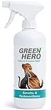 Green Hero Geruchsentferner und Fleckenentferner 500 ml, das Spray gegen Gerüche und Flecken bei Haustieren, Biologischer und neutralisierender Enzymreiniger für Urin, Kot, Erbrochenes, Bei Haustieren