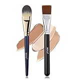 BEILI Foundation Pinsel Set,Gesichts Detail Concealer & Contouring Pinselset Makeup, Flat Kabuki Pinsel zum Liquid/Cream,2er-Set Professional Schminkpinsel,Soft&Sleek Brush,Vegan Face Beauty Tools
