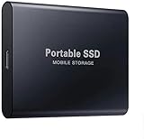4TB externe Festplatte USB 3.1 Type-C Externe Solid State Drive SSD Externe Festplatte kompatibel für Desktop, Laptop, Mac, Windows, Linux, Android (4TB, Schwarz)