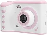 Kleine Kamera, 7,1 cm (2,8 Zoll) HD-Umhängegurt für Kinderfotos, elektronisches Geschenk, Videoaufzeichnung mit 16 GB Speicherkarte (Farbe: Rosa, Pisa Schiefer Turm)