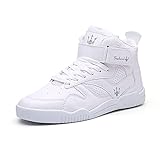 K DUORO Herren Sneaker Mode high Turnschuhe Outdoor Leichtgewichts Männer Fitnessschuhe Walking Schuhe (Weiß, Numeric_43)