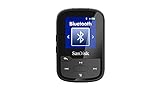 SanDisk Clip Sport Plus MP3 Player 16 GB (Bluetooth, 20 Stunden Akkulaufzeit, leicht, Kopfhörer, FM- Funk, bis zu 4.000 Songtitel) Schwarz