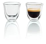 De'Longhi DLSC310 Doppelwandiges Thermoglas Espresso 2-er Set, 2 Stück (1er Pack)