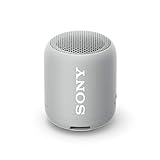 Sony SRS-XB12 Bluetooth Lautsprecher (tragbar, kabellos, Extra Bass, wasserabweisend, Freisprechfunktion für Anrufe) grau