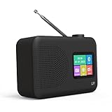 Dab Radio, LFF DAB Digitalradio, Radio Klein UKW-Digitalradio, DAB Plus Radio, Küchenradio mit Kabel oder Batteriebetriebenes Radio, Farbdisplay Radio mit Bluetooth