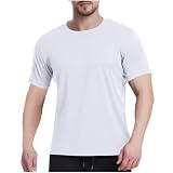 Herren Tshirt 4XL Sport T-Shirts für Männer Baggy T-Shirt Freizeithemd Rundhals Einfarbig Long Tee Kurzarm Lustig Men Tshirts Basic Deutschland Shirt Casual L