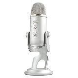 Blue Microphones Yeti Professionelles USB-Mikrofon für Aufnahmen, Streaming, Podcasting, Broadcasting, Gaming, Voiceover und mehr, Plug 'n Play auf PC und Mac - Silber