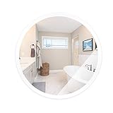 JOSHNESE Runder Badezimmerspiegel mit Beleuchtung LED Spiegel Wandspiegel, mit Touch Schalter,Antibeschlag, für Bad und Gäste WC (A 70 cm)
