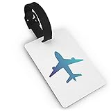 Gepäckanhänger mit blauem Flugzeug-Motiv, weißer Hintergrund, Reiseausweis für Gepäck, Koffer für Damen und Herren, 1 Stück