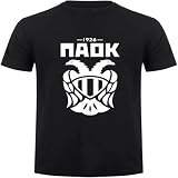 Paok T Shirt Men Short Sleeve Cotton Paok T-Shirts Man Tops Funny Tshirt Black XXL