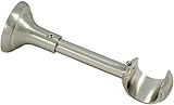 Gardinia Träger Rustikal offen für Ø 25 mm edelstahl-optik 12 cm, M