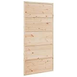 vidaXL Scheunentür, Holzschiebetür Platzsparend, Zimmertür Scheunentor-Look, Schiebetür Holztür Innentür, 100x208cm M