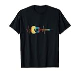 Geschenk für Gitarrenspieler Herzschlag Gitarre T-Shirt