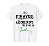 Angellegende im Juni geboren Fisherman Fish Lover T-Shirt