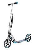 HUDORA BigWheel 205 Scooter - Tretroller für Kinder und Erwachsene - Roller ab 6 Jahre - Cityroller bis zu 100 kg - Klappbar & Höhenverstellbar - Mit Tragegurt - Blau / Schwarz- 14709