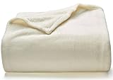WAVVE Kuscheldecke Flauschige Decke Creme 150x200 cm - XL Fleecedecke Weich und Warm Als Sofadecke, Wohndecke oder Tagesdecke, Decken für Couch