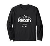 Retro Cool Park City Utah Rocky Mountains Neuheit Kunst Langarmshirt