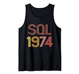 SQL 1974 50. Jahrestag DB Admin Analyst Ingenieur Retro Tank Top