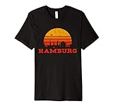 'Hamburg' Motiv mit Skyline von Hamburg im Sonnenuntergang T-Shirt