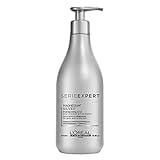 L'Oréal Professionnel Paris Serie Expert Silver Shampoo, Neutralisiert Gelb- oder Kupferstich & verleiht Glanz, mattierendes Haarshampoo, Haarpflege für hellblondes, weißes & graues Haar, 500 ml