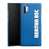 DeinDesign Premium Case kompatibel mit Samsung Galaxy Note 10 Plus Smartphone Handyhülle Schutzhülle glänzend Blau Hertha BSC Fußball