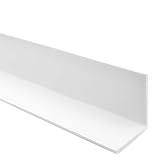 Quest Winkelprofil 27x27mm Kantenschutzwinkel Winkelleiste Eckenschutz – PVC Kunststoff – Ohne Klebeband – 200cm, Weiß