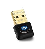 Maxesla Bluetooth USB 4.0 Dongle Empfänger Bluetooth für Windows 10/ 8/ 7/ Vista/ XP, Unterstützt Bluetooth Kopfhörer, Maus, Tastatur, Druckern Schwarz