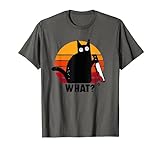 Cat What? Black Cat With Knife perfect Halloween Costume T-Shirt