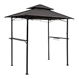 STILISTA Grillpavillon 240 x 150 x 245 cm mit Doppelschichtdach aus Polyester, Gestell aus pulverbeschichtetem Stahl,