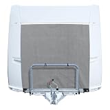 Bugschutzplane für Wohnwagen 140/160 / 180/200 x 160 cm | Schutzplane Kederschiene | Wetter- und Zugluftschutz | Robuste Planenabdeckung für Deichselbox | Schützt vor EIS und Schnee (140 x 160 cm)
