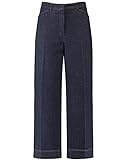 Gerry Weber Damen Weite Jeanshose Hose Hose Jeans lang Weite Hose unifarben leicht verkürztes Bein Blue Denim 46