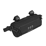 Qweradr Fahrrad-Lenkertasche, wasserdichte Fahrrad-Lenker-Rolltasche mit Großem Reflektierendem Bereich, Beuteltasche für Mountainbike-F