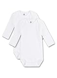Sanetta Unisex - Baby Body 321861, 2Er Pack, Einfarbig, Gr. 86, Weiß (White 10)